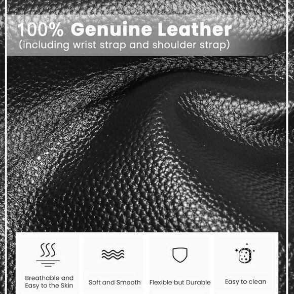 Genuine Leather Wristlet Clutch Wallet Purses Small Crossbody Bags for Women wit - Picture 6 of 7